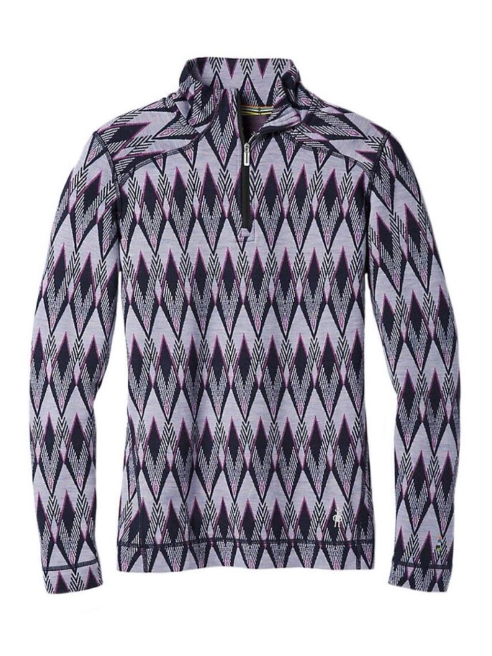 Smartwool Women's Merino 250 Base Layer Pattern 1/4 Zip - Purple Mist L
